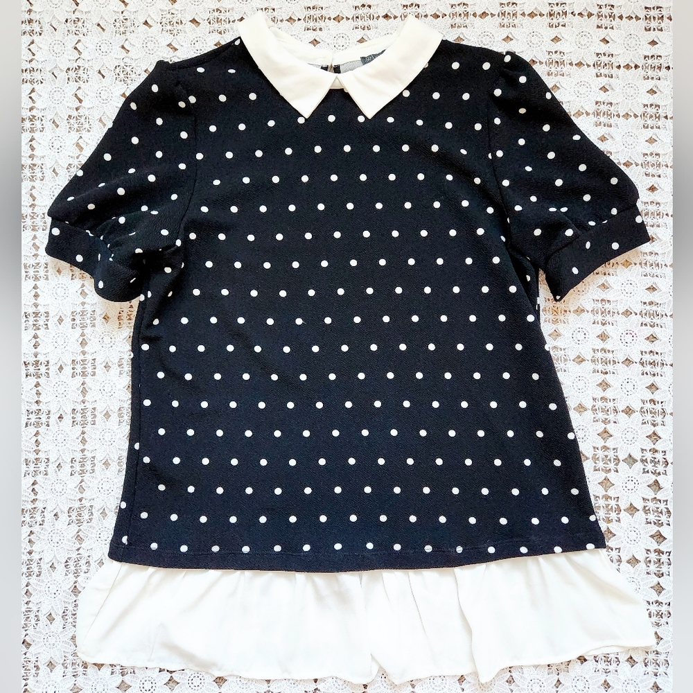 Adrianna Papell dressy polka dot top
